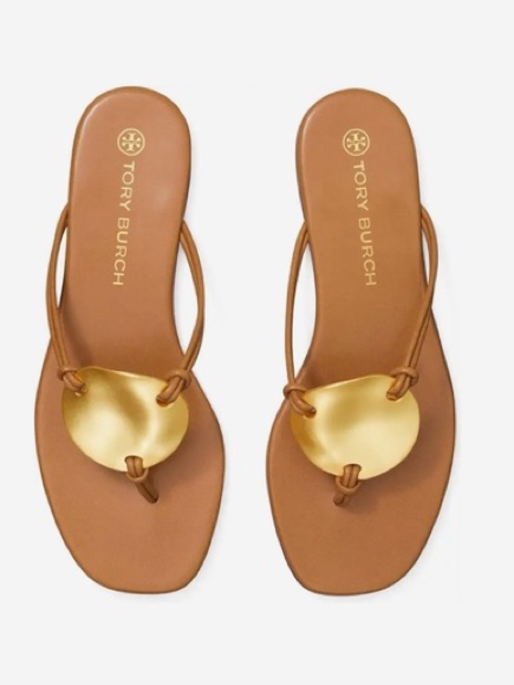 Tory Burch Patos Leather Thong Sandal Size 6